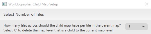 Number of tiles setting for child map