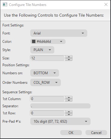 Show hex numbers and configure
